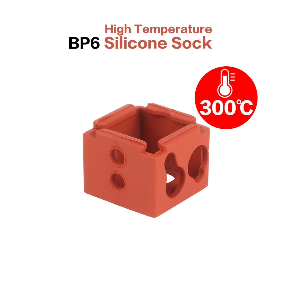 Aluminium Heat Block for J-Head Extruder Hotend 3D Printers High Temp Silicone Socks Parts BP6 Heating Block Accessories