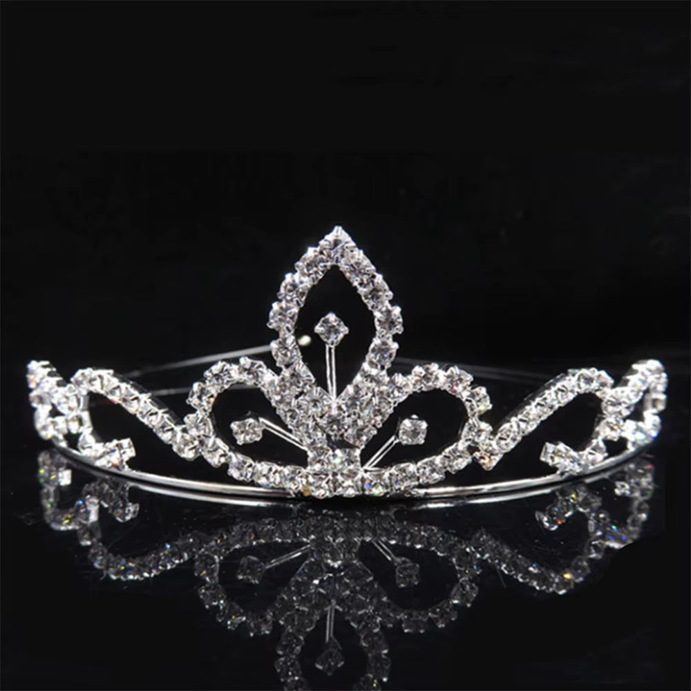 Princess Crystal Tiaras and Crowns Headband Kid Girls Love Bridal Prom Crown Wedding Party Accessiories Hair Jewelry