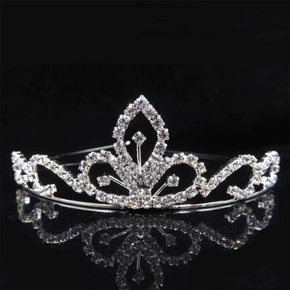Princess Crystal Tiaras and Crowns Headband Kid Girls Love Bridal Prom Crown Wedding Party Accessiories Hair Jewelry