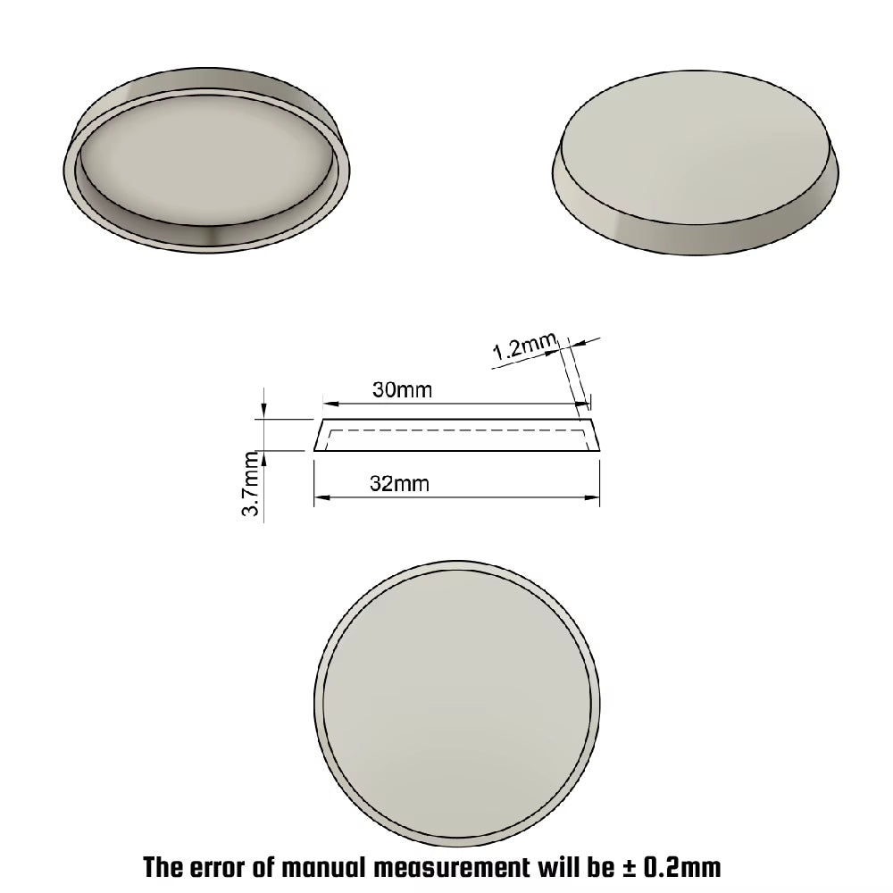 Plastic 32Mm round Bases for Warhammer Miniatures and Boardgame
