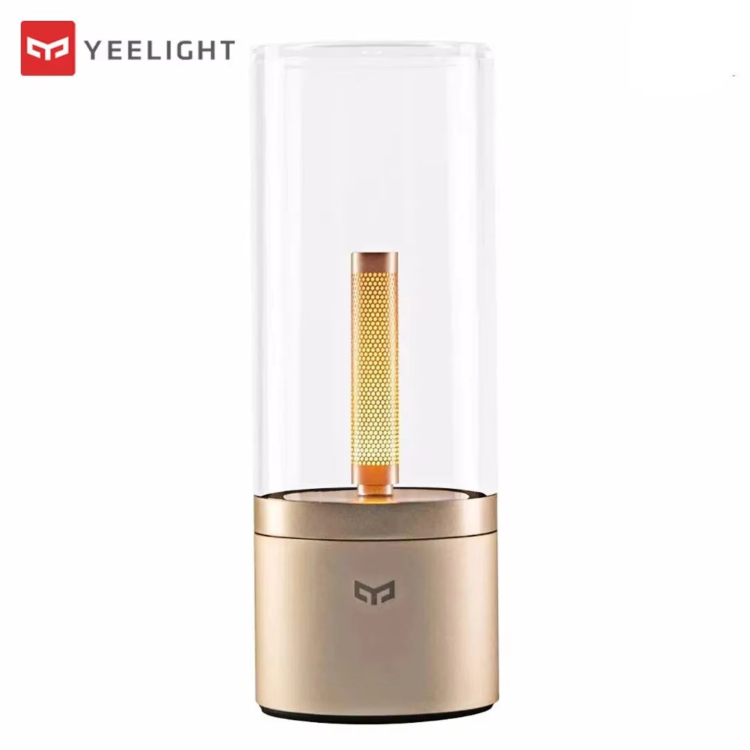 Rechargable Candle Lamp Yellow LED Night Light Atmosphere Light Stepless Dimming Nightstand Lamp for Bedroom