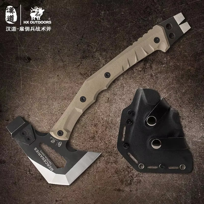 HX Tactical Engineer Axe Rescue Camp Artillery Fire Rescue Axe Hammer Survival Firefighter Camping Supplies Axe Tomahawk