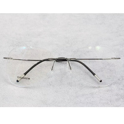 Titanium Rimless Fashion Designer Eyeglasses Optical Glasses Frame Men and Women Eyewear Lightweight Flexible Spectacle