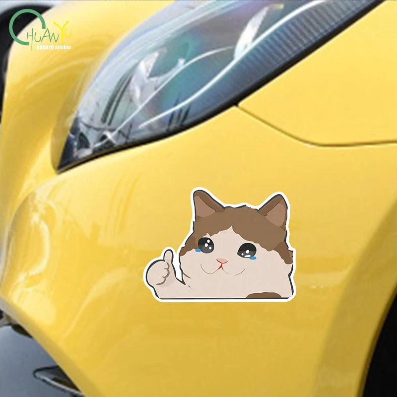 Cartoon Animation Cat Car Personality Reflective Car Stickers Rear Windscreen Cover Scratches Decorative Stickers Accessories