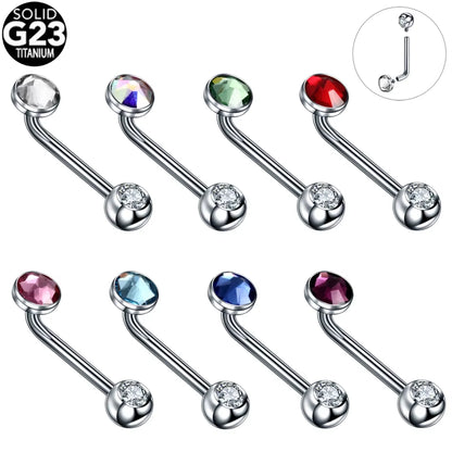 1PC G23 Titanium Opal Crystal Christina Vertical Hood Piercings Lip Rings Sexy Women Piercings Body Jewelry 14G