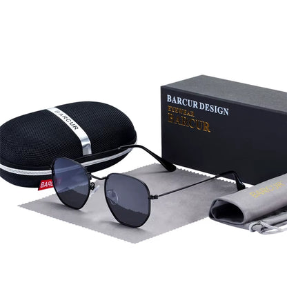 Classic Retro Reflective Sunglasses Man Hexagon Sunglasses Metal Frame Eyewear Sun Glasses with Box Oculos De Sol Gafas