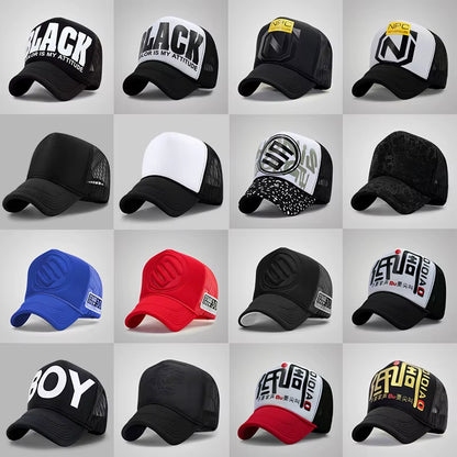 Wholesale Adult Summer Sun Hats Men Cool Hiphop Punk Rock Truck Cap Women Fashion Mesh Baseball Caps