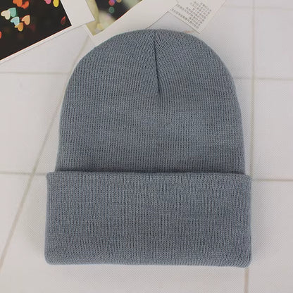 Solid Color Winter Hats for Woman New Beanies Knitted Cute Hat Girls Autumn Female Beanie Caps Warmer Bonnet Ladies Casual Cap