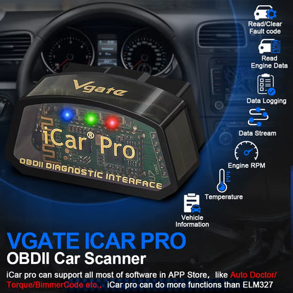 Icar Pro ELM327 V2.3 Bluetooth 4.0 WIFI for Ios/Android OBD Auto Scanner Code Reader OBD2 Car Diagnostic Tool ELM 327 V1 5