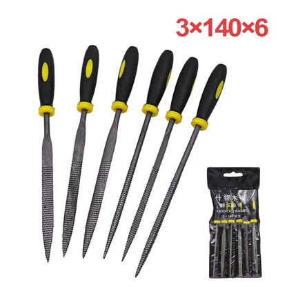 6Pcs Mini Wood Rasp Assorted Files Set Carpentry Filing Tool 5X180Mm 4X160Mm 3X140Mm