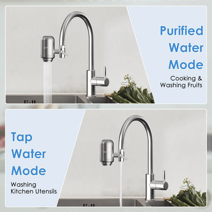 Stainless Steel Faucet Tap Water Filter Purifier System, NSF Certified Reduces Lead, Chlorine & Bad Taste Kitchen