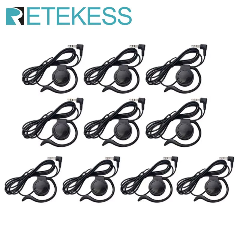 3.5Mm Wireless Headphone Wireless Tour Guide System,Single Side Earphone,Earhook for T131,T131S,T130P,TT116,TT125,TT122