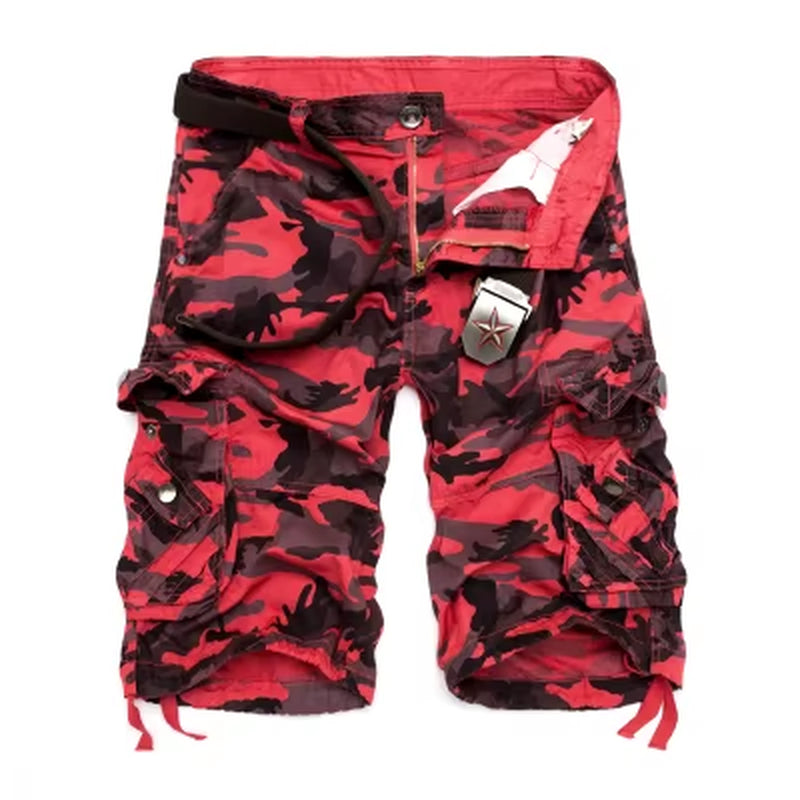 Camouflage Loose Cargo Shorts Men 2025 Summer Military Camo Short Pants Homme Cargo Shorts US Size