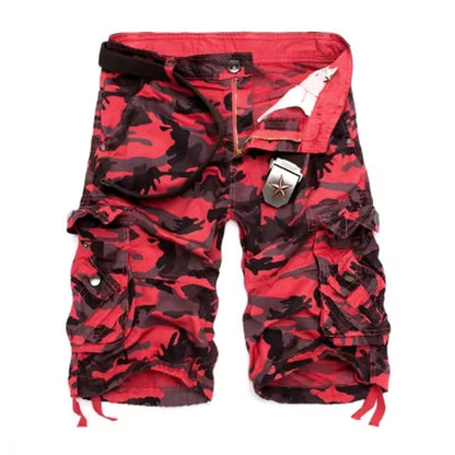 Camouflage Loose Cargo Shorts Men 2025 Summer Military Camo Short Pants Homme Cargo Shorts US Size
