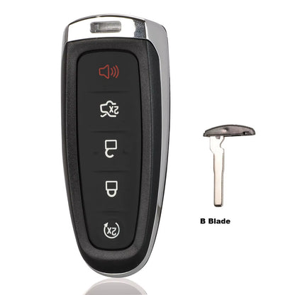 5 Buttons Remote Car Key Case Cover Fob for Ford Explorer Edge Escape Flex Taurus 2011 2012 2013 2014 2015 Smart Car
