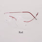 Titanium Rimless Fashion Designer Eyeglasses Optical Glasses Frame Men and Women Eyewear Lightweight Flexible Spectacle