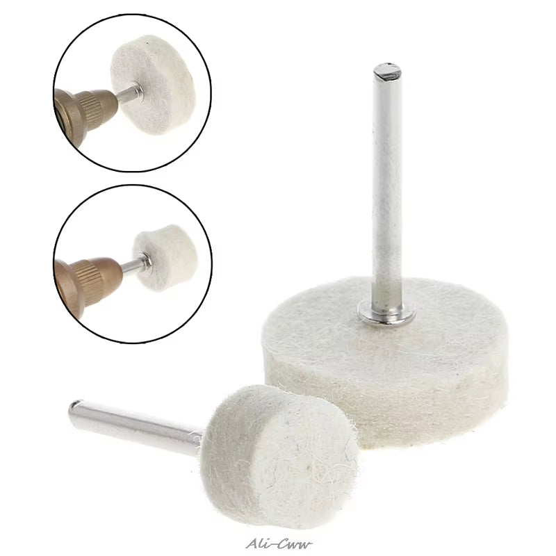 50Pcs 13Mm Wool Felt Polishing Buffing Wheel Grinding Polishing Pad 2Pcs 3.15 Mm Shanks for Dremel Rotary Tool