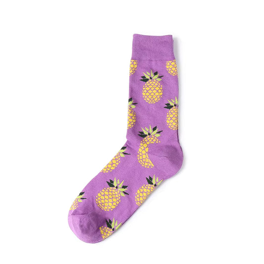 1 Pair Art Socks New Men Women Cotton Socks Couple Funny Socks Flower Bird Long Colorful Socks EUR39-44