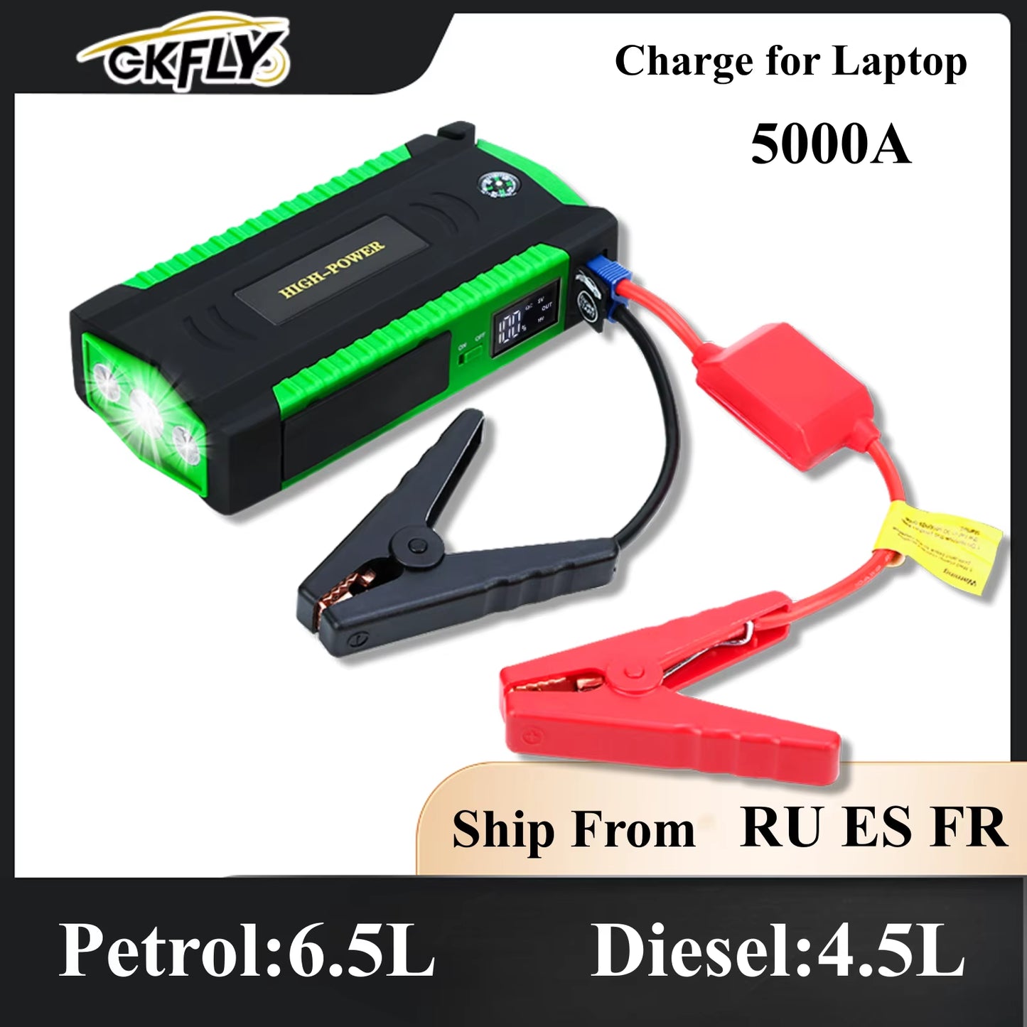 5000A Car Jump Starter 74Wh Power Bank Car Battery Booster Charge 12V Starting Device Petrol Diesel Car Starter Buster
