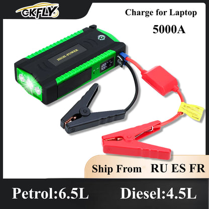 5000A Car Jump Starter 74Wh Power Bank Car Battery Booster Charge 12V Starting Device Petrol Diesel Car Starter Buster