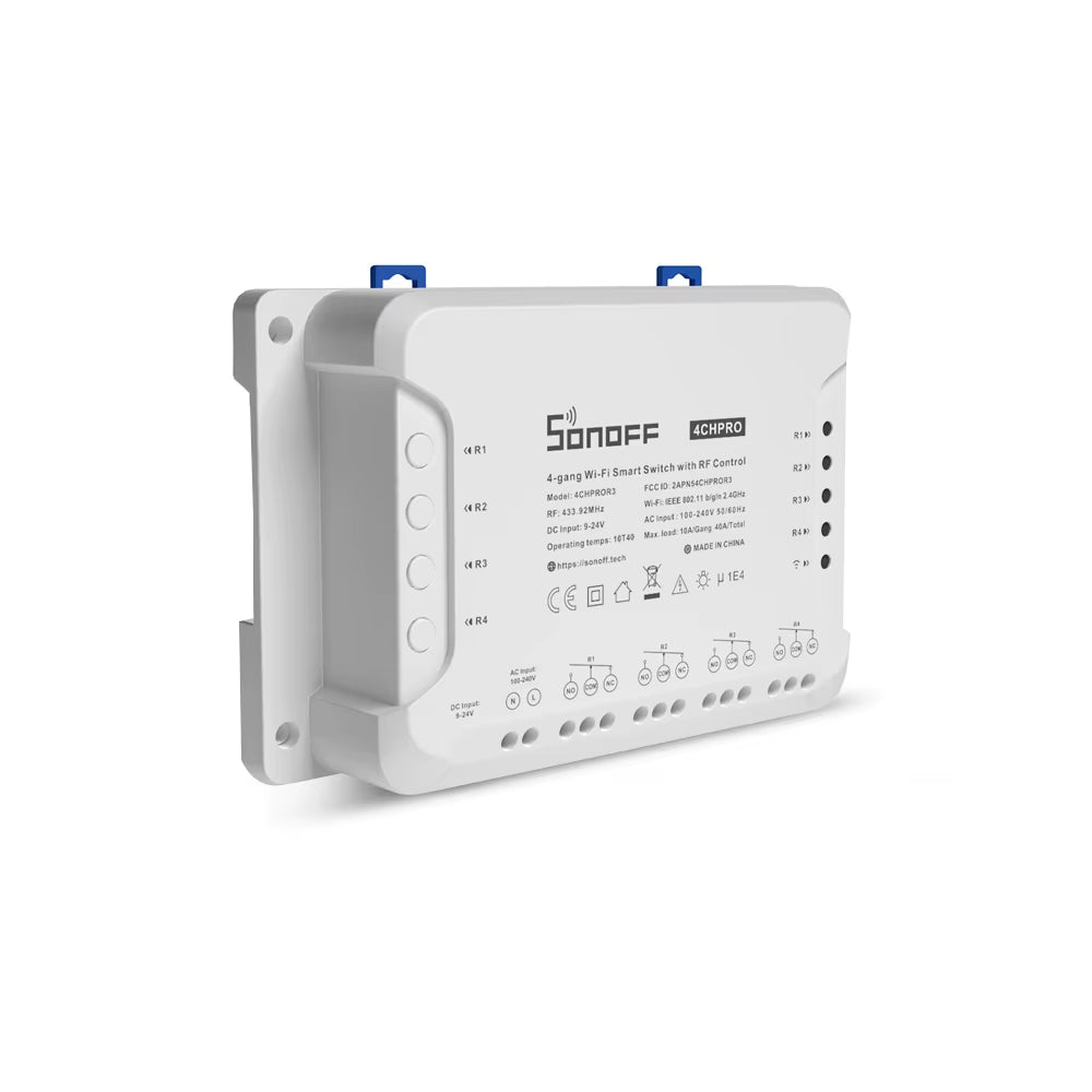 4CH PRO R3 Wifi Smart Switch Inter Lock Inching Lock Mode DIY Timer Switch via Ewelink APP Work with Alexa Google Home