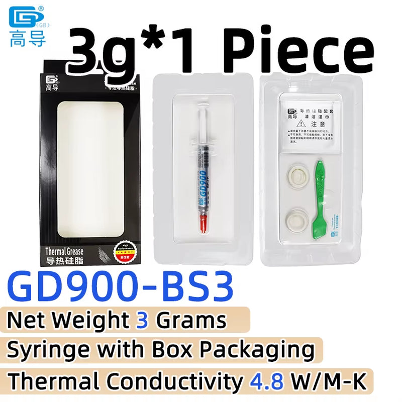Net Weight 1/3/7/15/30 Grams Gray 900 Thermal Conductive Grease Paste Plaster Heat Sink Commpound for CPU LED SSY BAS BR BX CB