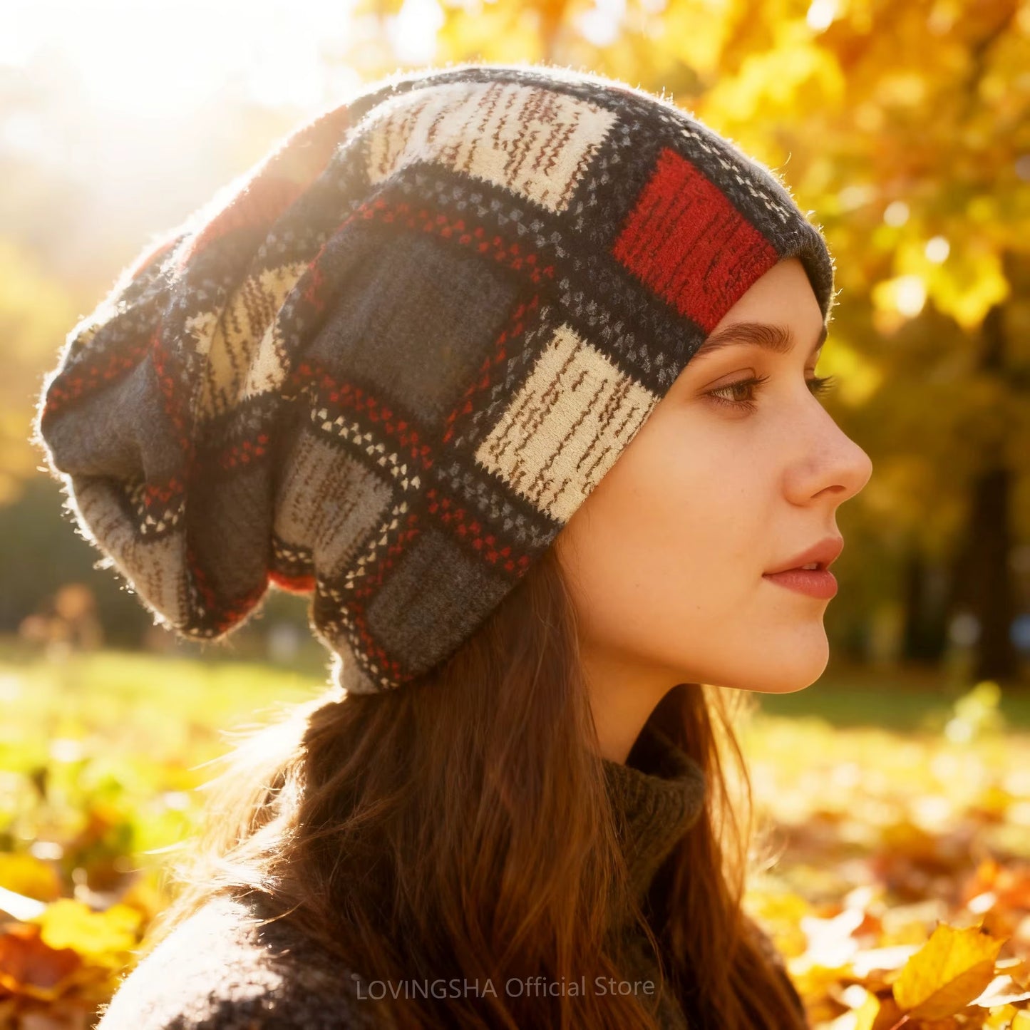 Brand Autumn Winter Hats for Women Plaid Design Contrast Color Ladies Hat Skullies and Beanies Men Hat Unisex HT022