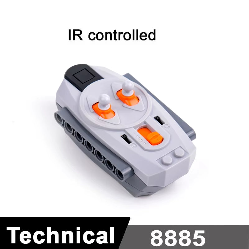 MOC Train Motor Kit Servo,Battery Box, IR Remote, LED Lights Power Functions Parts for Smart Technical Building Blocks Creations