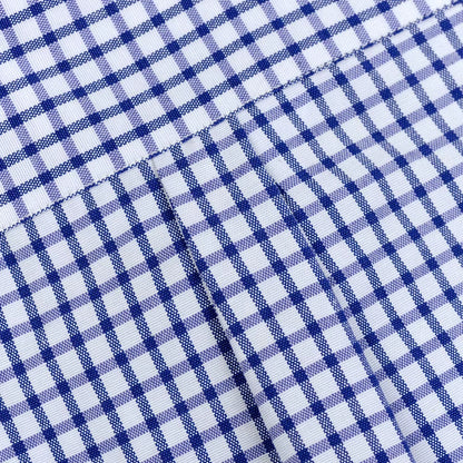 Men'S Long Sleeve Oxford Plaid Striped Work Casual Shirt with Pocket, Spring Autumn Cotton Blend Regular-Fit Button-Down Shirts