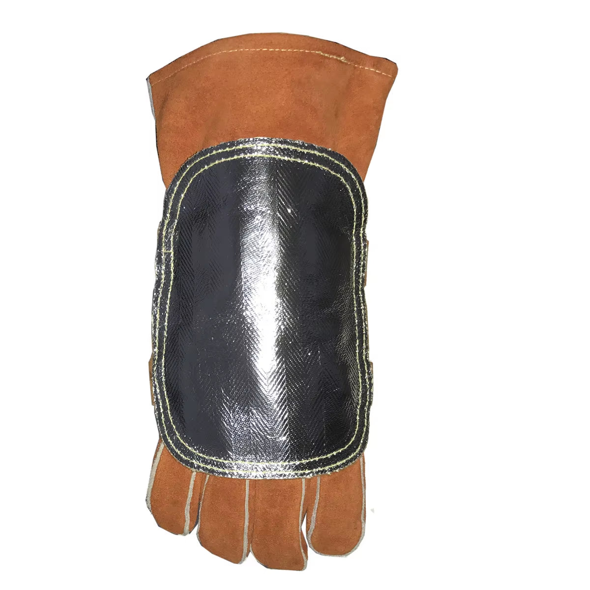 Welding Gloves' Cover High Heat Protection Aluminized & Cowhide Leather anti Flame Stitching Welder Pad