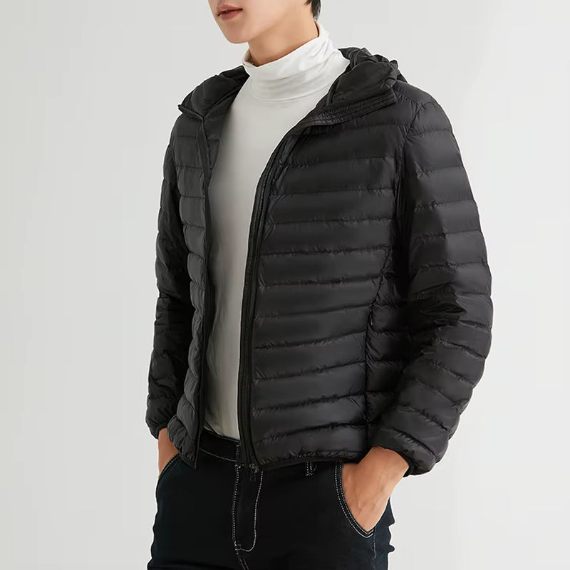 Man 90% Duck down Hooded Jacket Winter Autumn Coat Men Ultra Light Jackets Warm Outwear Parkas Outdoors Campaign Clothes