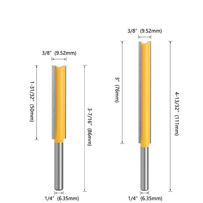 Router Bit 1/4 Shank Extension Long Straight Trimming Knife CNC Bit Milling Cutters for Wood Edge Cutting MC01002