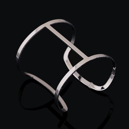Bijoux Gypsy Fashion Gold Silver Plated Punk Hip Hop Cuff Wide Men Bangles Arm Bracelet for Women Bracelets & Bangles
