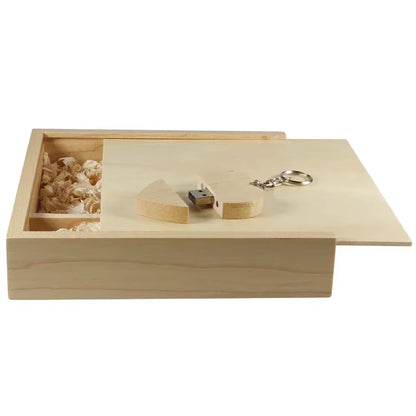 (1 PCS Free LOGO) Photo Unique Album Walnut Wood Usb+Box Pendrive USB Flash Drive 8GB 16GB 32GB 64GB 128GB Photography