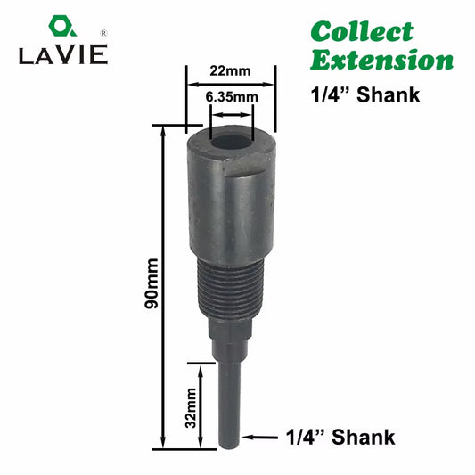 1 Pc 1/4" 8Mm 12Mm 1/2" Shank Router Bit Extension Rod Collet Engraving Machine Extension Milling Cutter for Wood MC04003