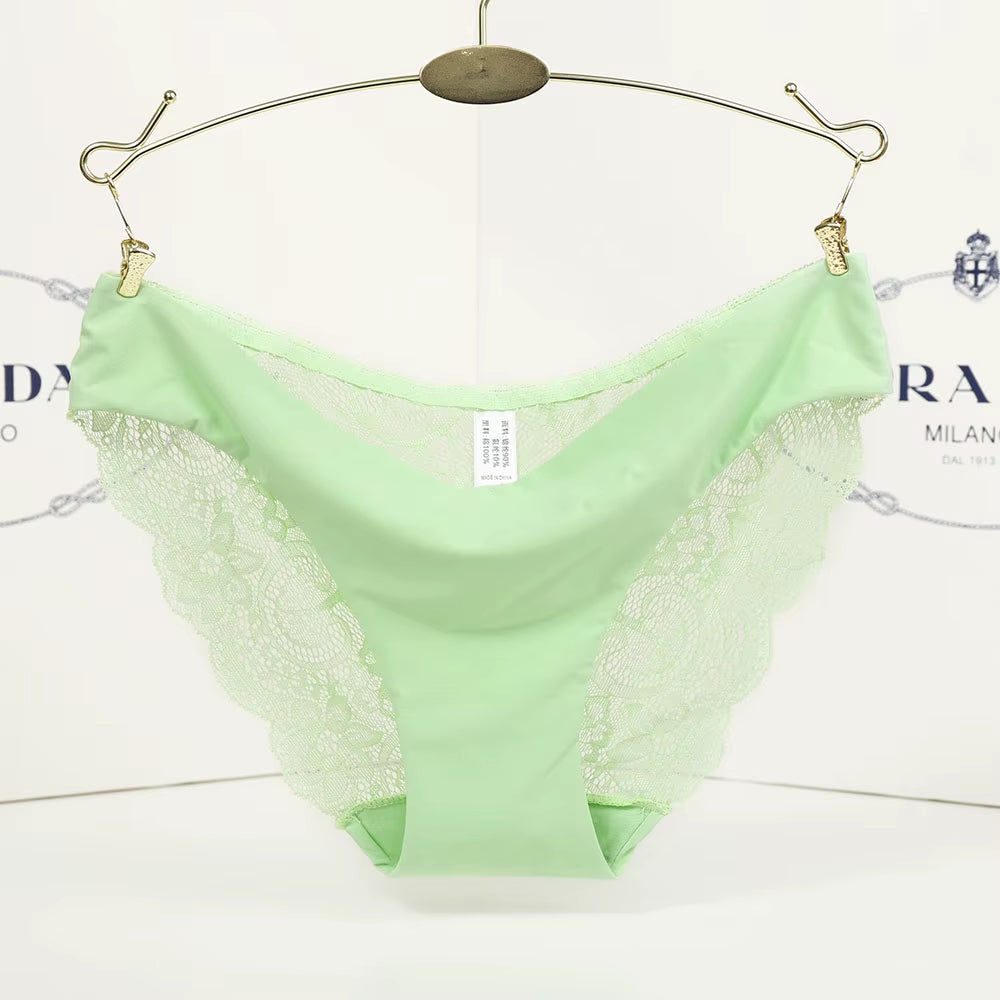 Ladies Underwear Woman Panties Sexy Lace plus Size Panty Transparent Low-Rise Cotton Briefs Intimates New Hot Sale