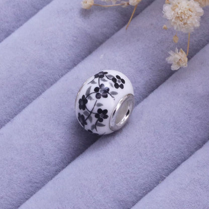 New European Colorful Lampwork Glass Bead Murano Plastic Aolly Charm Fit Pan Brand Bracelet Bangle Women DIY Jewelry Dropship