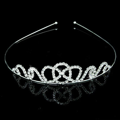 Princess Crystal Tiaras and Crowns Headband Kid Girls Love Bridal Prom Crown Wedding Party Accessiories Hair Jewelry