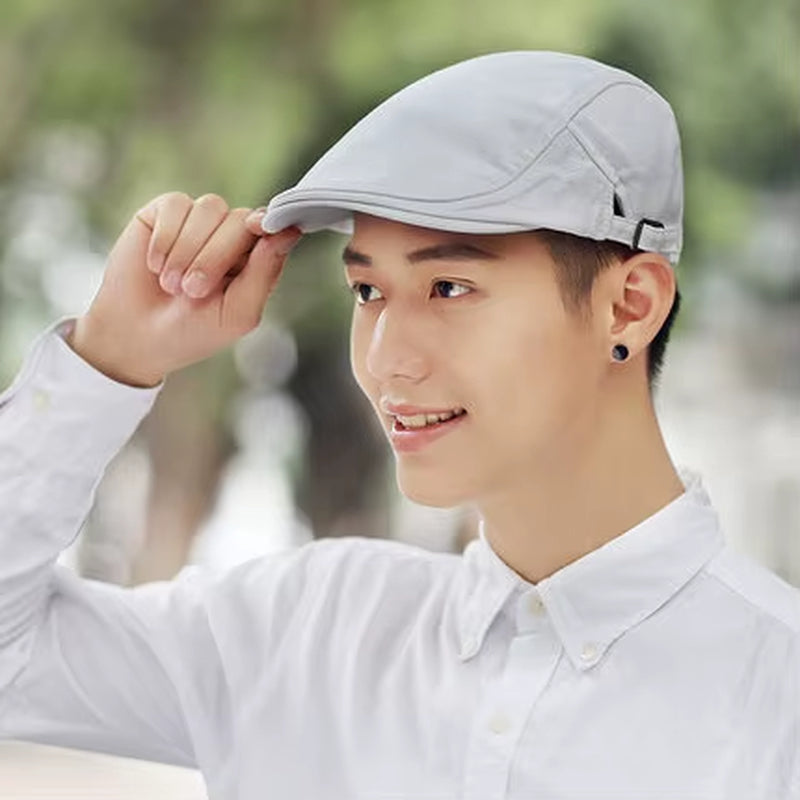 55-59Cm 60-63Cm Male Summer plus Size Newsboy Caps Men Casual Ivy Hat Pure Cotton Flat Peaked Cap Women Big Size Beret Hats