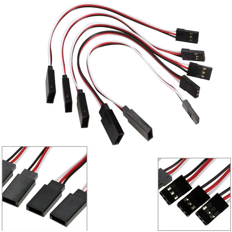 10Pcs/Lot 10Cm 15CM 30CM 50CM 100CM RC Servo Extension Cord Cable Wire 150Mm Lead JR Wholesale