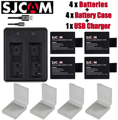 New SJCAM Sj4000 Eken H9 GIT-LB101 GIT BATTERY Sj5000 Sj6000 Sj7000 SJ8000 SJ9000 Battery +Dual USB Charger