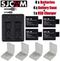 New SJCAM Sj4000 Eken H9 GIT-LB101 GIT BATTERY Sj5000 Sj6000 Sj7000 SJ8000 SJ9000 Battery +Dual USB Charger