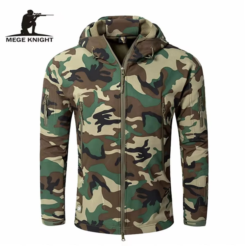 Mege Brand Clothing Autumn Men'S Military Camouflage Fleece Jacket Army Tactical Clothing Male Camouflage Windbreakers