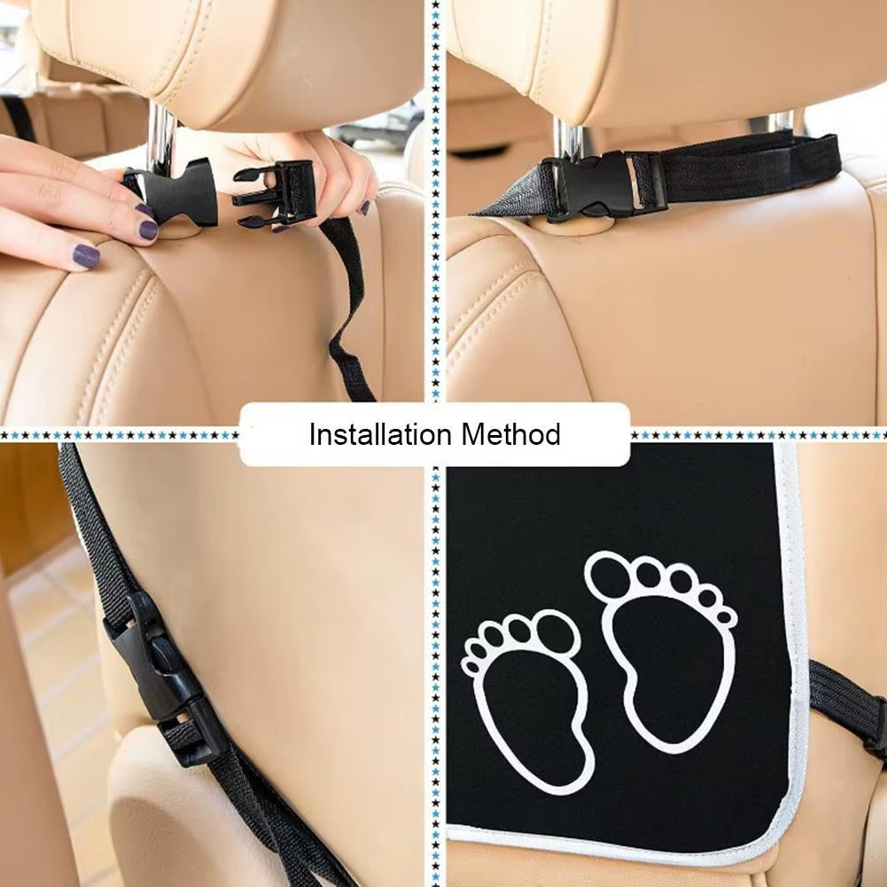 Car Seat Anti-Kick Pad Seat Protector Waterproof Baby Anti-Kick Mat Pad Front Seat Back Clean Car Interior Accessories