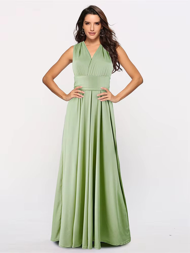 Sexy Women Boho Maxi Club Dress Red Bandage Long Dress Party Multiway Bridesmaids Convertible Infinity Robe Longue Femme