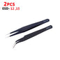 Anti-Static ESD Stainless Steel Tweezers Set Maintenance Tools Industrial Precision Curved Straight Tweezers Repair Tools Set