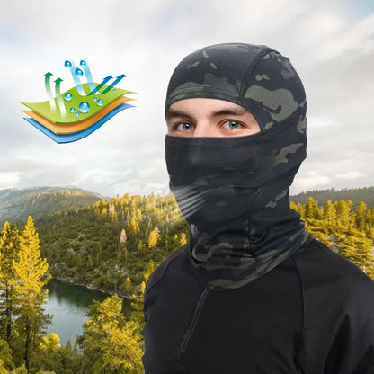 Camouflage Quick-Drying Mask Balaclava Outdoor Sport Bicycle Hood Hat Liner Full Face Cover Hiking Camping Hunting Fishing Men