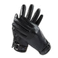 Men'S Gloves Black Winter Mittens Keep Warm Touch Screen Windproof Driving Guantes Male Autumn Winter PU Leather Gloves Business