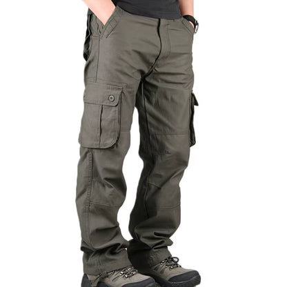 Men'S Cargo Pants Mens Casual Multi Pockets Sports Large Size 44 Tactical Pants Men Outwear Straight Loose Fashion Long Trousers