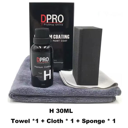 Dpro 9H Ceramic Car Coating Liquid Glass Waterproof Nano Ceramics Paint Care Anti-Scratch Hydrophobic Car Detailing Polish Kit